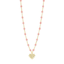Gigi Clozeau - In Love Diamond Necklace, Blush, Yellow Gold, 16.5"