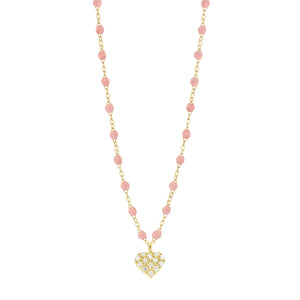 Gigi Clozeau - In Love Diamond Necklace, Blush, Yellow Gold, 16.5"