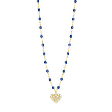 Gigi Clozeau - In Love Diamond Necklace, Lapis, Yellow Gold, 16.5"