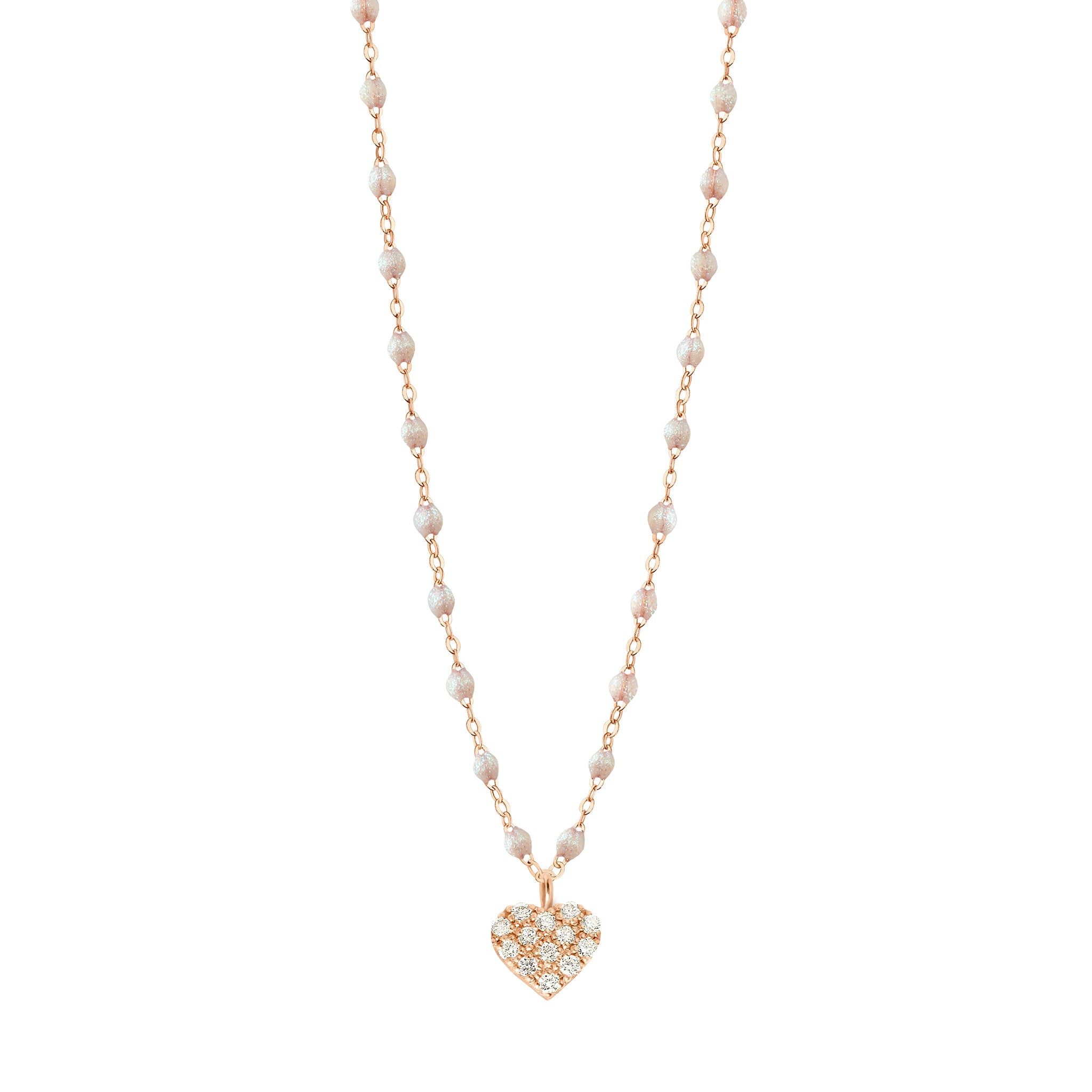 Gigi Clozeau - In Love Diamond Necklace, Opal, Rose Gold, 16.5"