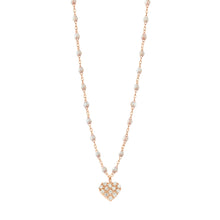 Gigi Clozeau - In Love Diamond Necklace, Opal, Rose Gold, 16.5"