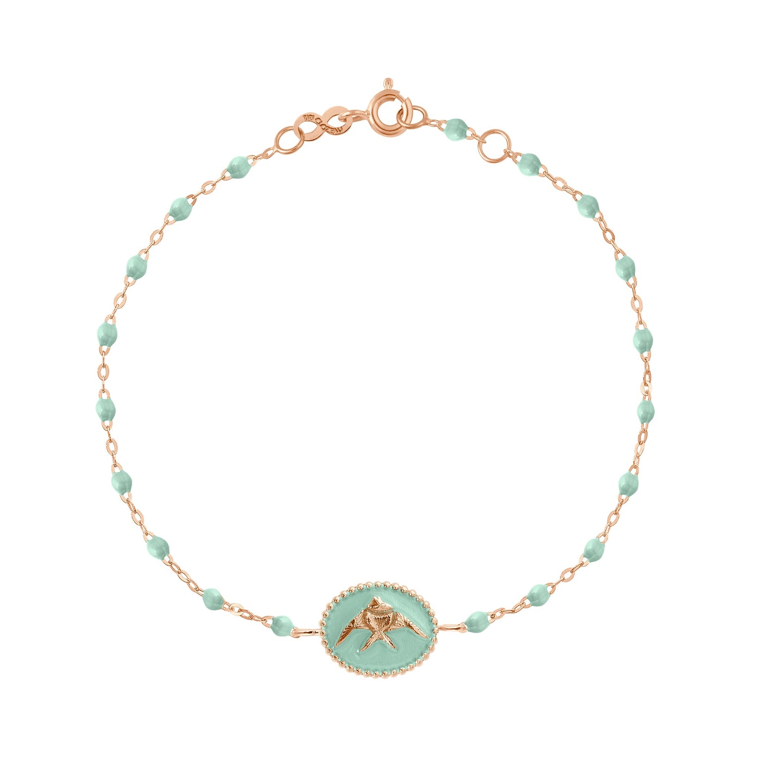 Gigi Clozeau - Jade Angelfish Bracelet, Rose Gold, 6.7"