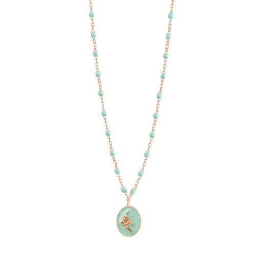 Gigi Clozeau - Jade Angelfish Necklace, Rose Gold, 16.5