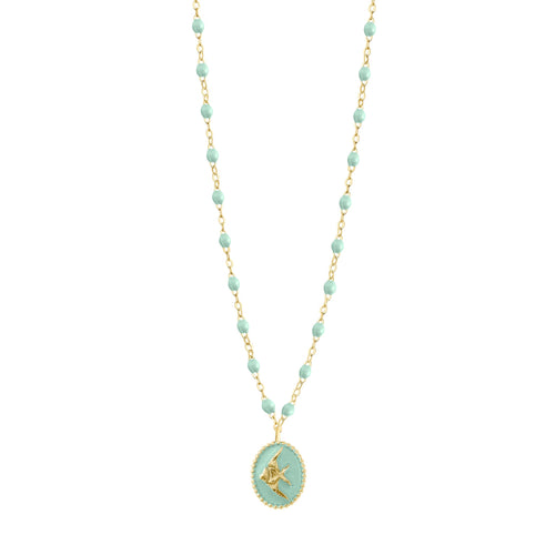 Gigi Clozeau - Jade Angelfish Necklace, Yellow Gold, 16.5