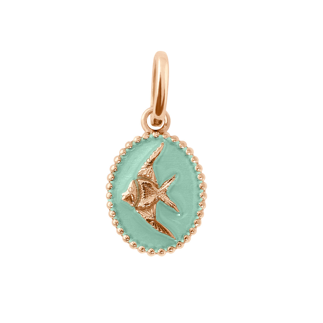 Gigi Clozeau - Jade Angelfish Pendant, Rose Gold