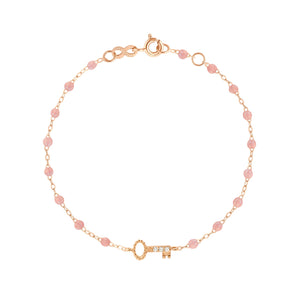 Gigi Clozeau - Key Diamond Blush Bracelet, Rose Gold, 6.7"