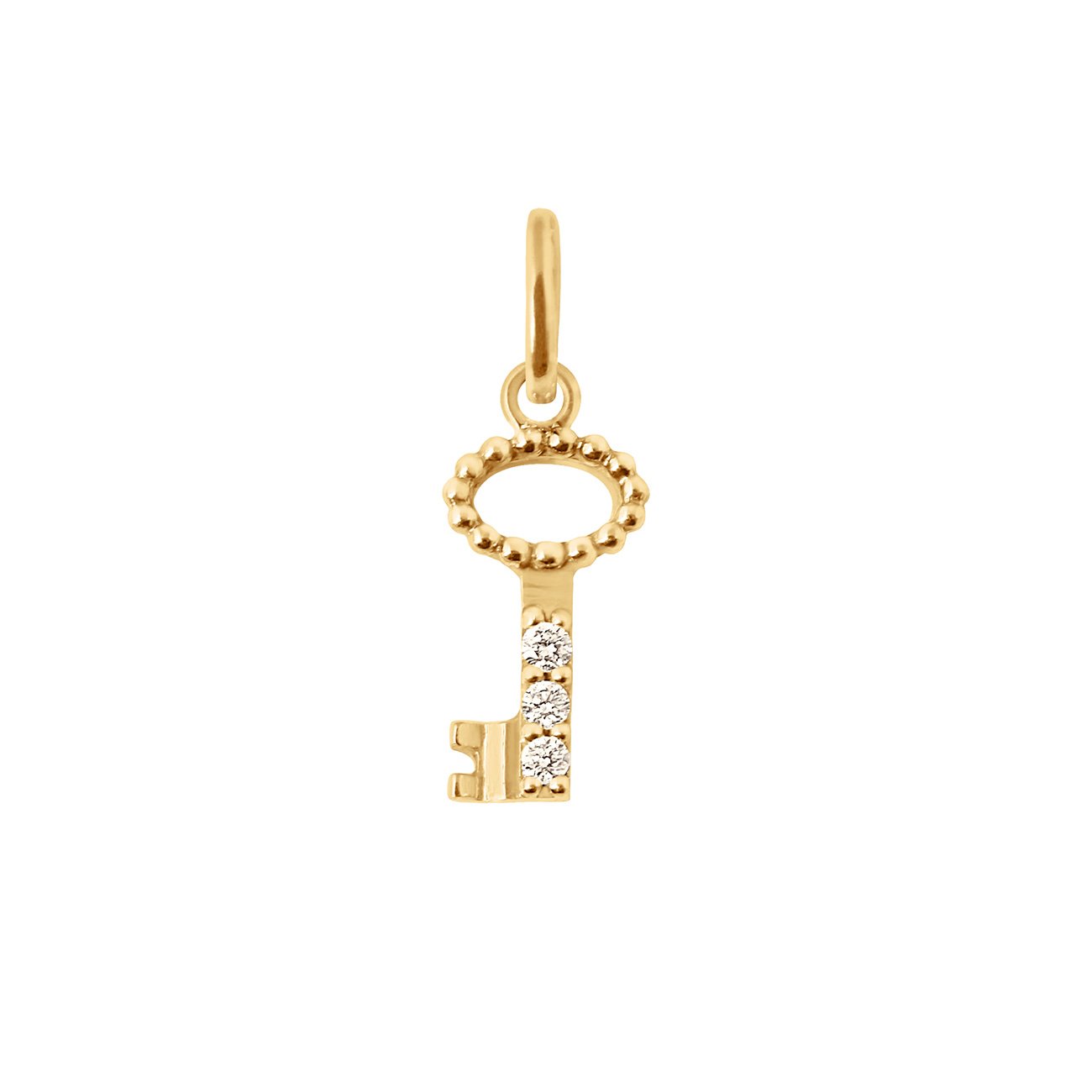Key diamond pendant Yellow Gold