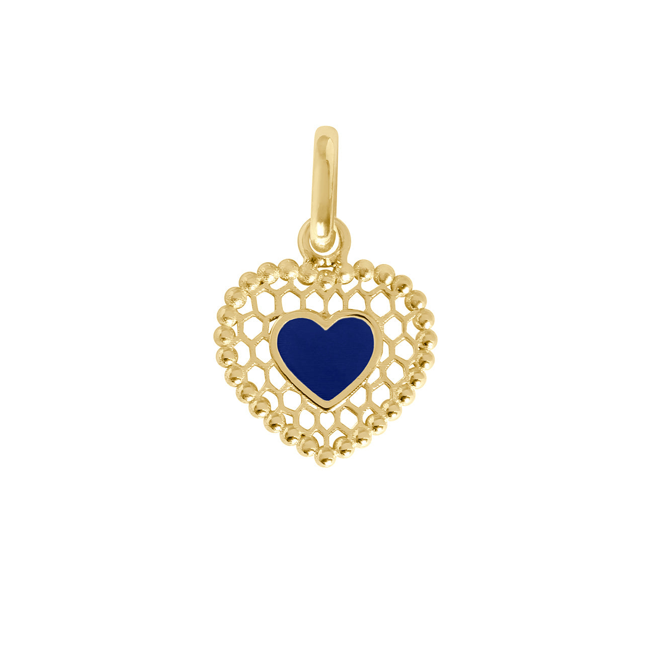 Gigi Clozeau - Lapis Heart Pendant, Yellow Gold