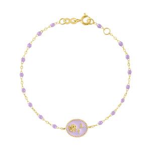 Gigi Clozeau - Lilac Rose Bracelet, Yellow Gold, 6.7"