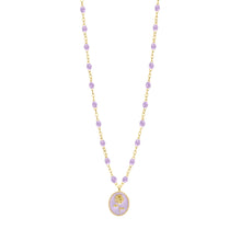 Gigi Clozeau - Lilac Rose Necklace, Yellow Gold, 16.5"