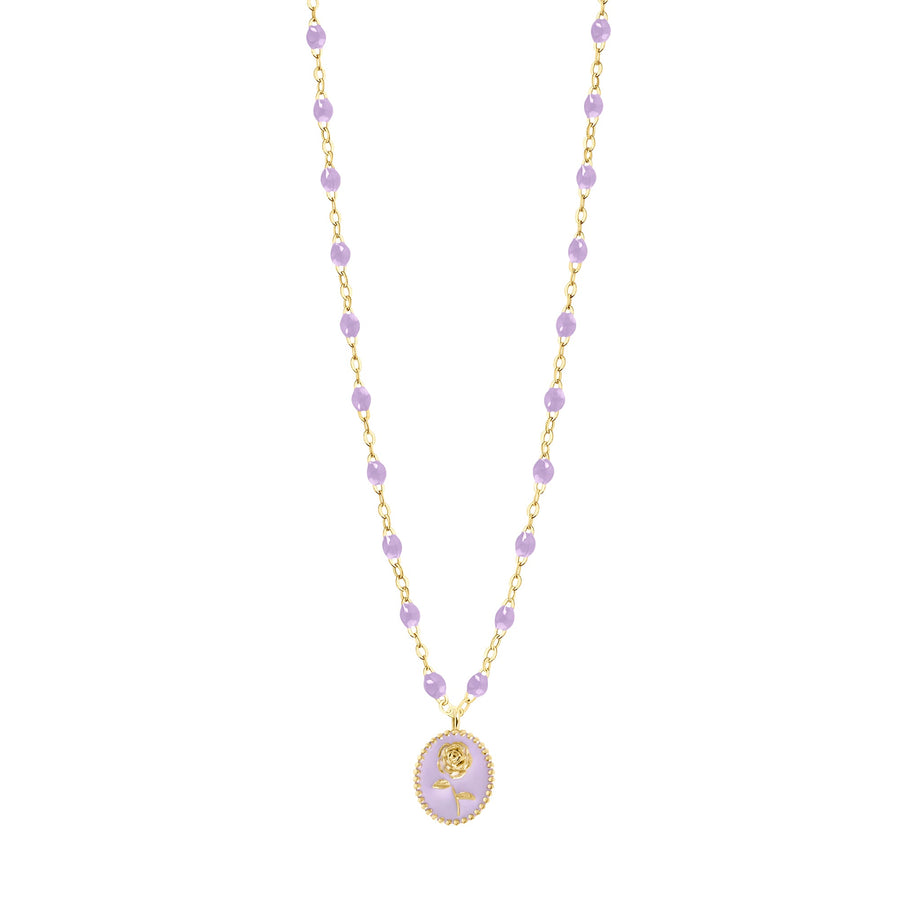 Gigi Clozeau - Lilac Rose Necklace, Yellow Gold, 16.5