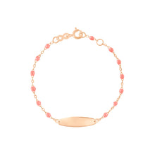 Gigi Clozeau - Little Gigi Fuchsia bracelet, Oval plaque, Rose Gold, 5.1"