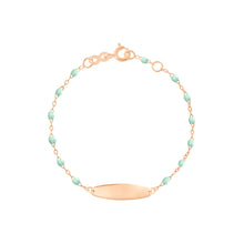 Gigi Clozeau - Little Gigi Jade bracelet, Oval plaque, Rose Gold, 5.1"