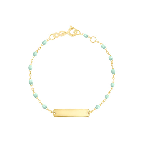 Gigi Clozeau - Little Gigi Jade bracelet, Rectangle plaque, Yellow Gold, 5.1
