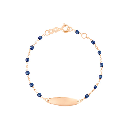 Gigi Clozeau - Little Gigi Lapis bracelet, Oval plaque, Rose Gold, 5.1