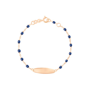 Gigi Clozeau - Little Gigi Lapis bracelet, Oval plaque, Rose Gold, 5.9"