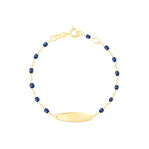 Gigi Clozeau - Little Gigi Lapis bracelet, Oval plaque, Yellow Gold, 5.1"