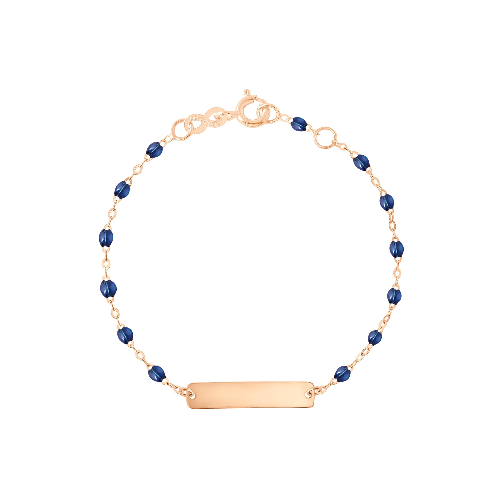 Gigi Clozeau - Little Gigi Lapis bracelet, Rectangle plaque, Rose Gold, 5.1"