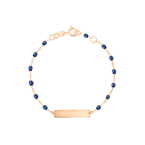 Gigi Clozeau - Little Gigi Lapis bracelet, Rectangle plaque, Rose Gold, 5.1