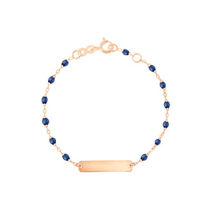 Gigi Clozeau - Little Gigi Lapis bracelet, Rectangle plaque, Rose Gold, 5.9"