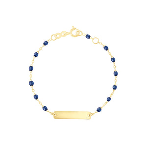Gigi Clozeau - Little Gigi Lapis bracelet, Rectangle plaque, Yellow Gold, 5.1"