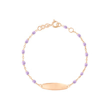 Gigi Clozeau - Little Gigi Lilac bracelet, Oval plaque, Rose Gold, 5.1"