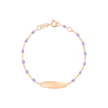 Gigi Clozeau - Little Gigi Lilac bracelet, Oval plaque, Rose Gold, 5.9"