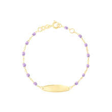 Gigi Clozeau - Little Gigi Lilac bracelet, Oval plaque, Yellow Gold, 5.1"