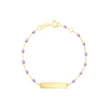 Gigi Clozeau - Little Gigi Lilac bracelet, Rectangle plaque, Yellow Gold, 5.1"