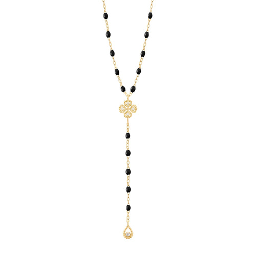 Gigi Clozeau - Lucky Classic Gigi Black diamond rosary, Yellow Gold, 17.7