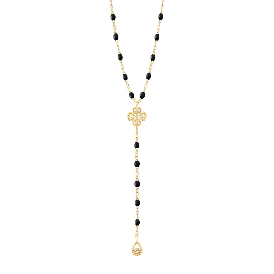 Gigi Clozeau - Lucky Classic Gigi Black diamond rosary, Yellow Gold, 17.7