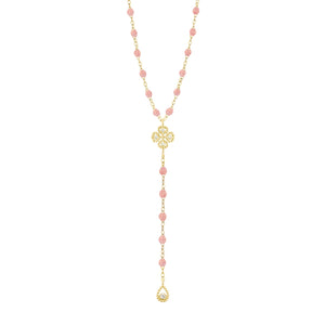 Gigi Clozeau - Lucky Classic Gigi Blush diamond rosary, Yellow Gold, 17.7"