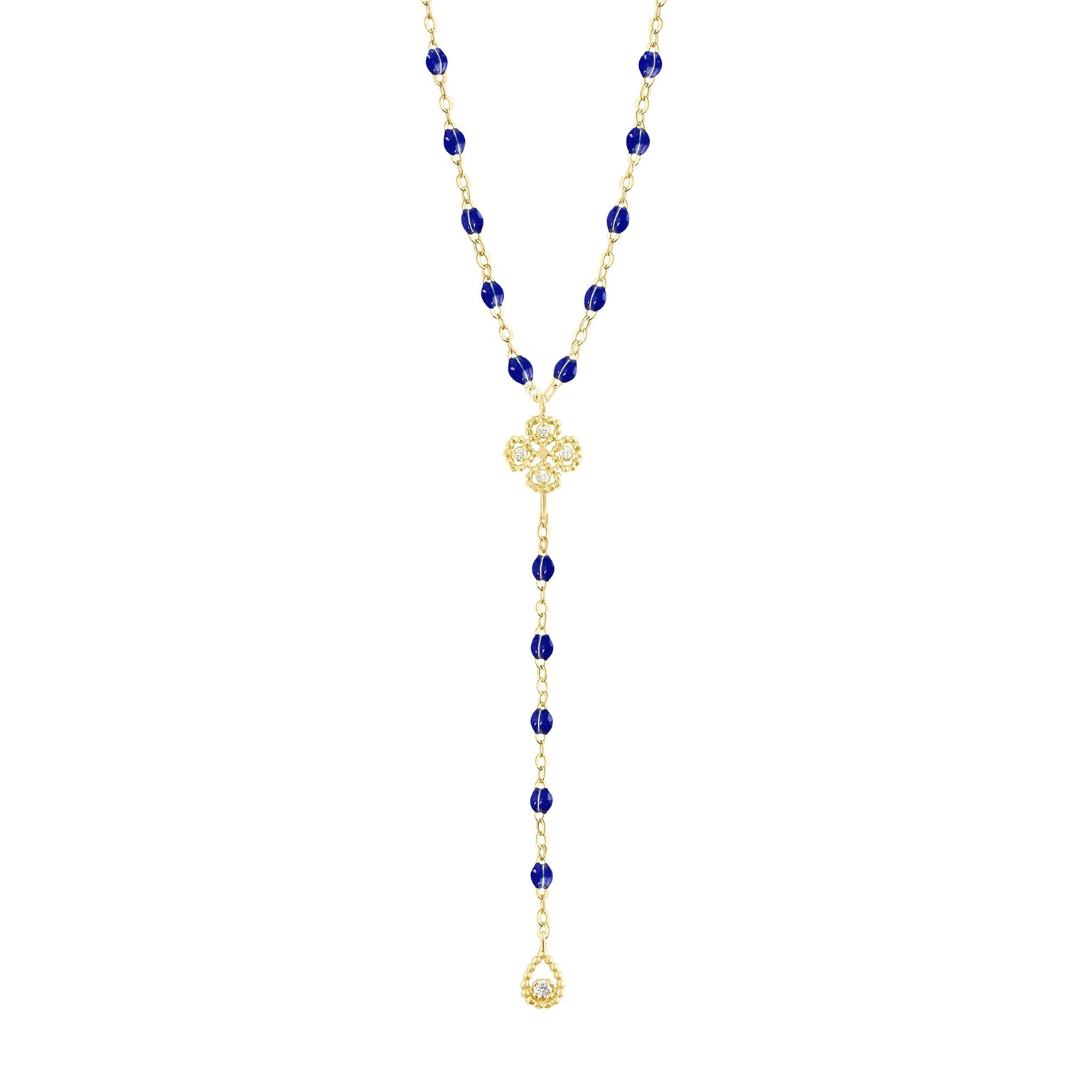 Gigi Clozeau - Lucky Classic Gigi Lapis diamond rosary, Yellow Gold, 17.7"