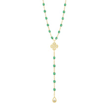 Gigi Clozeau - Lucky Classic Gigi Mint diamond rosary, Yellow Gold, 17.7"