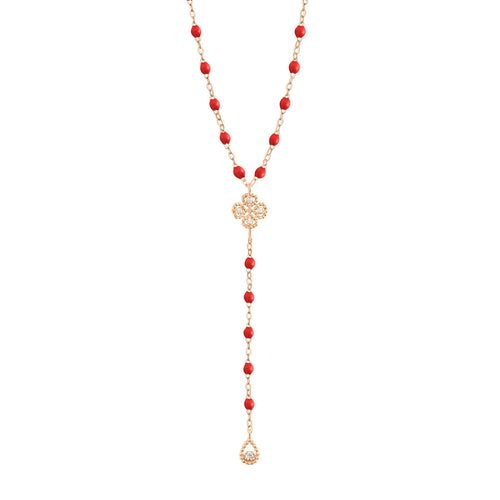 Gigi Clozeau - Lucky Classic Gigi Poppy diamond rosary, Rose Gold, 17.7
