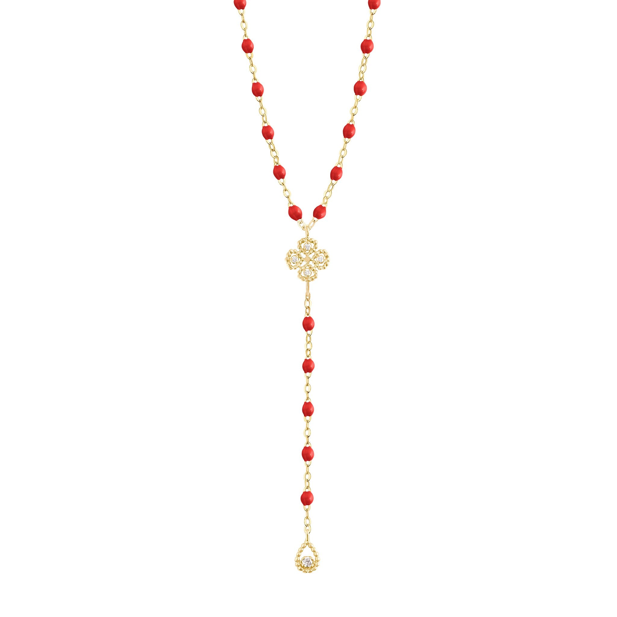 Gigi Clozeau - Lucky Classic Gigi Poppy diamond rosary, Yellow Gold, 17.7"