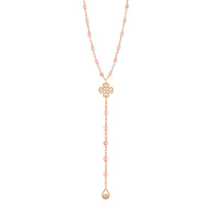 Gigi Clozeau - Lucky Classic Gigi Rosée diamond rosary, Rose Gold, 17.7"