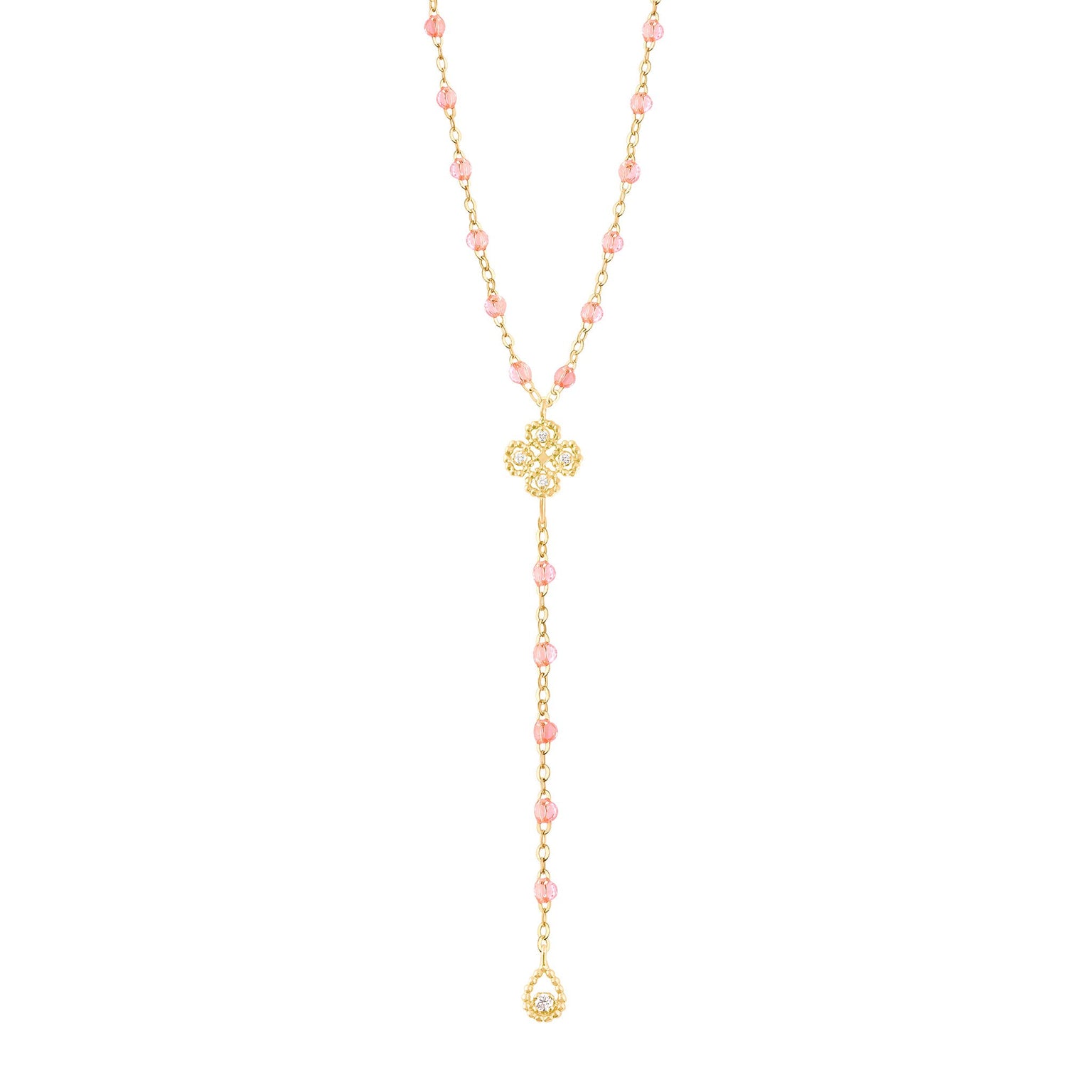 Gigi Clozeau - Lucky Classic Gigi Rosée diamond rosary, Yellow Gold, 17.7"