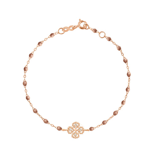 Gigi Clozeau - Lucky Clover Classic Gigi Copper diamond Bracelet, Rose Gold, 6.7