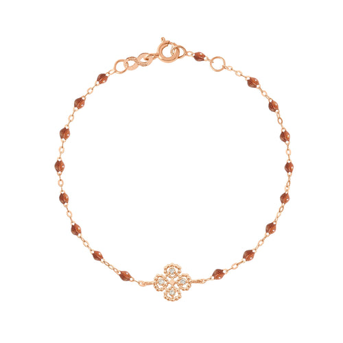 Gigi Clozeau - Lucky Clover Classic Gigi Fauve diamond Bracelet, Rose Gold, 6.7
