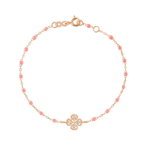 Gigi Clozeau - Lucky Clover Classic Gigi Fuchsia diamond Bracelet, Rose Gold, 6.7