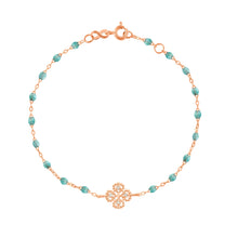 Gigi Clozeau - Lucky Clover Classic Gigi Iceberg diamond Bracelet, Rose Gold, 6.7"