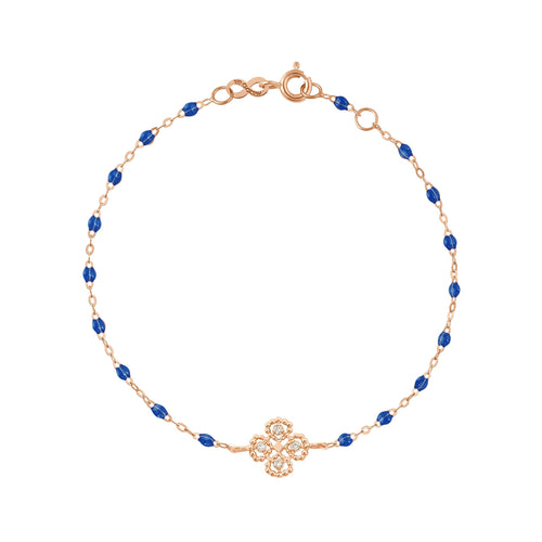 Gigi Clozeau - Lucky Clover Classic Gigi Lapis diamond Bracelet, Rose Gold, 6.7