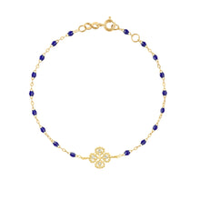 Gigi Clozeau - Lucky Clover Classic Gigi Lapis diamond Bracelet, Yellow Gold, 6.7"