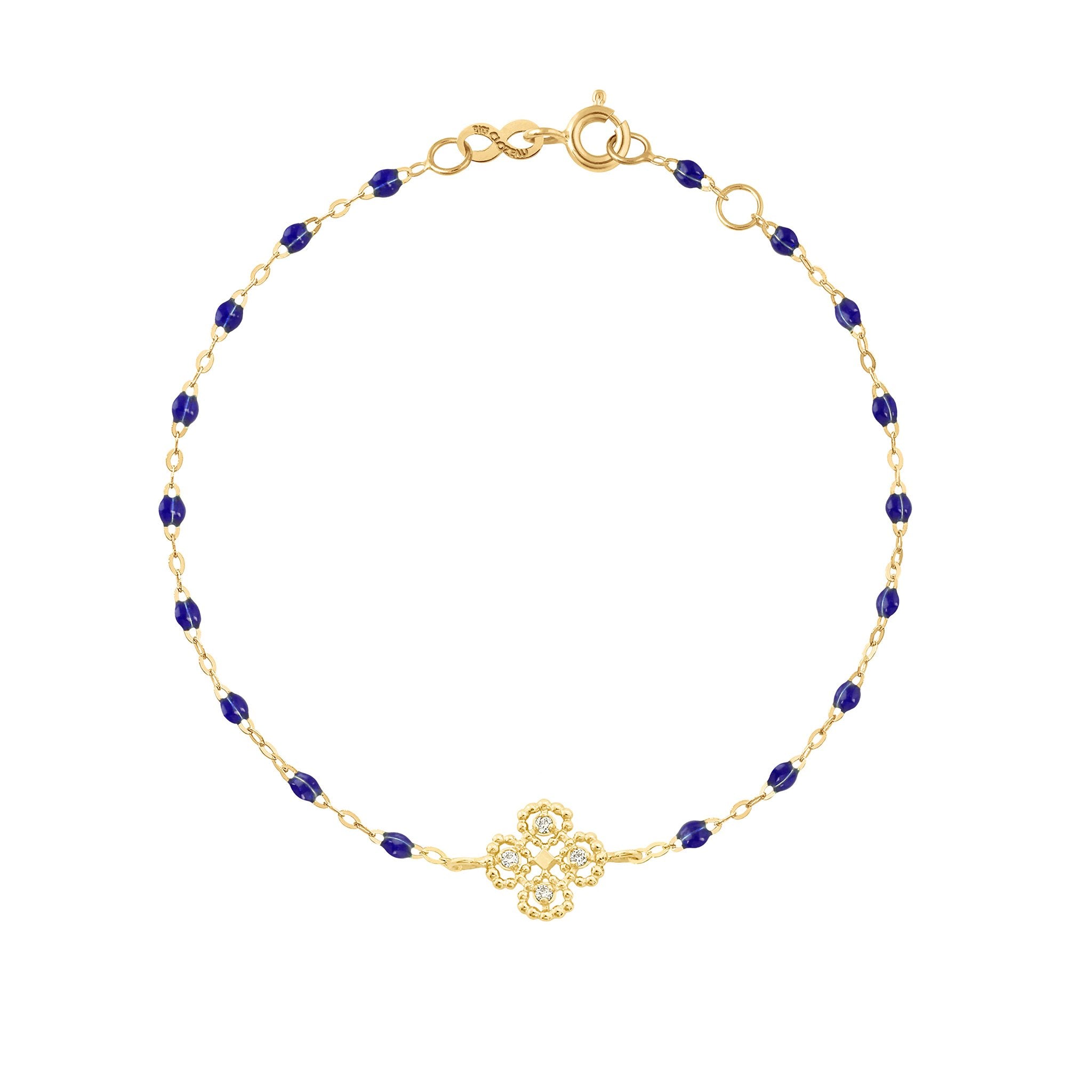 Lucky Clover Classic Gigi Lapis diamond Bracelet, Yellow Gold, 6.7