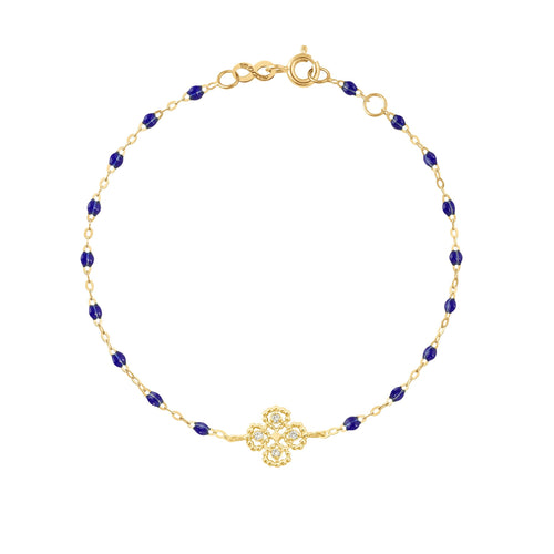 Gigi Clozeau - Lucky Clover Classic Gigi Lapis diamond Bracelet, Yellow Gold, 6.7