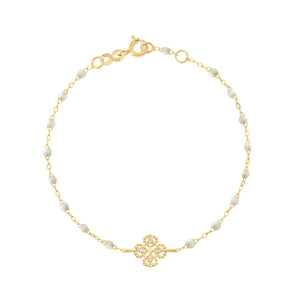 Gigi Clozeau - Lucky Clover Classic Gigi Opal diamond Bracelet, Yellow Gold, 6.7"