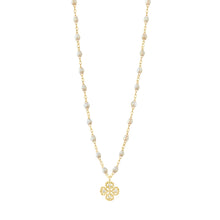 Gigi Clozeau - Lucky Clover Classic Gigi Opal diamond Necklace, Yellow Gold, 16.5"