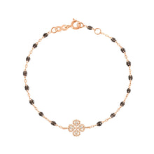 Gigi Clozeau - Lucky Clover Classic Gigi Quartz diamond Bracelet, Rose Gold, 6.7"