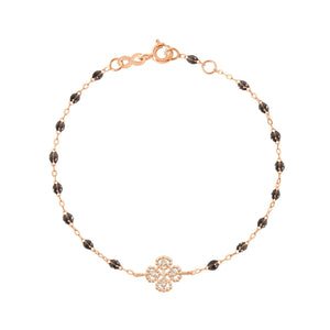 Gigi Clozeau - Lucky Clover Classic Gigi Quartz diamond Bracelet, Rose Gold, 6.7"